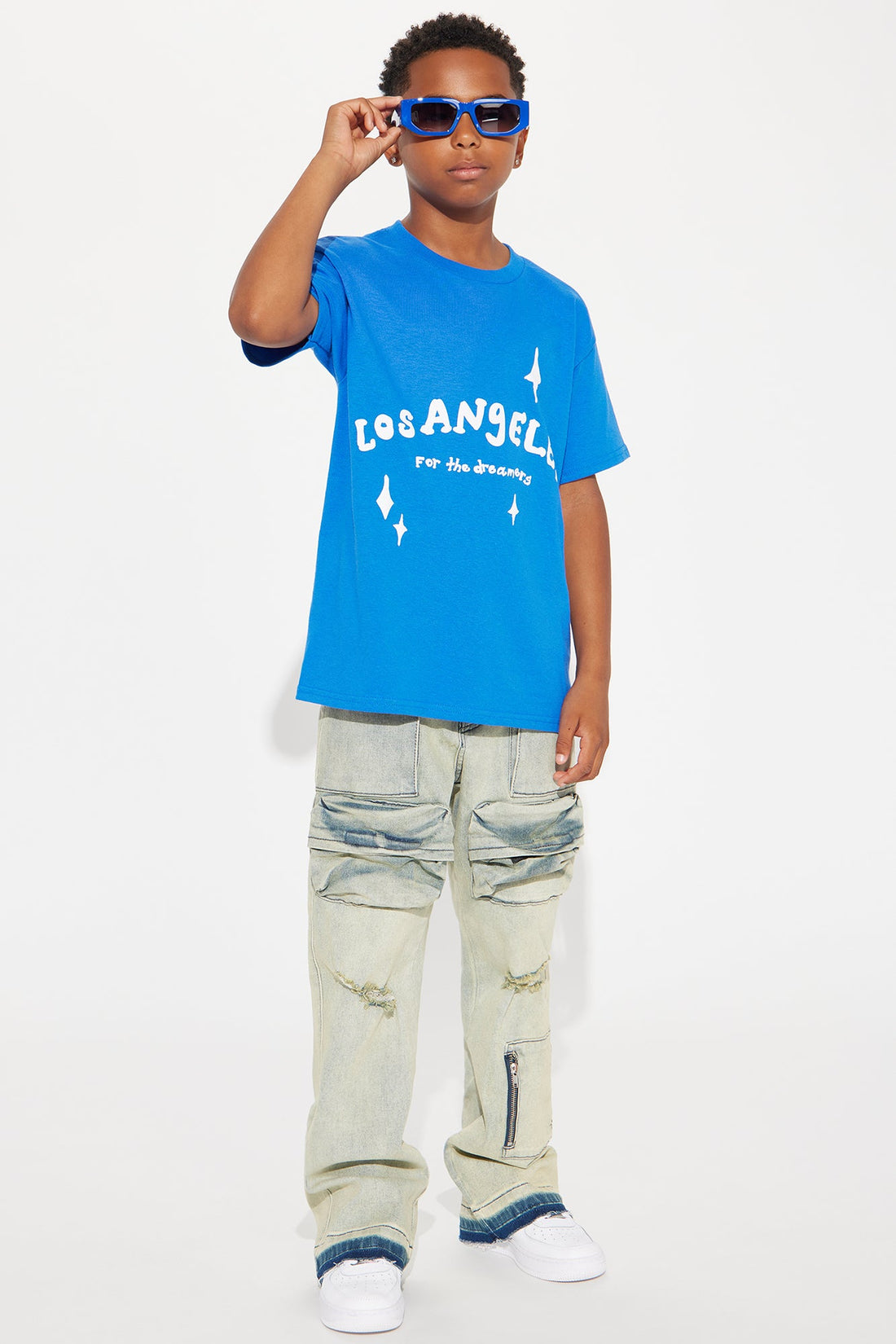 Mini Stacked To Impress Cargo Jean - Vintage Wash
