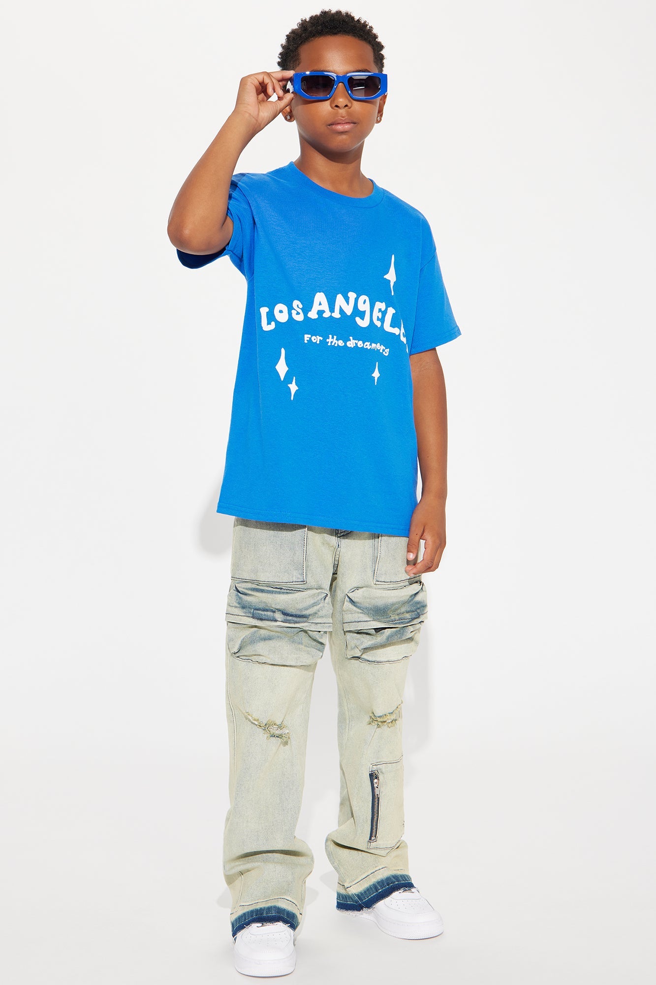 Mini Stacked To Impress Cargo Jean - Vintage Wash