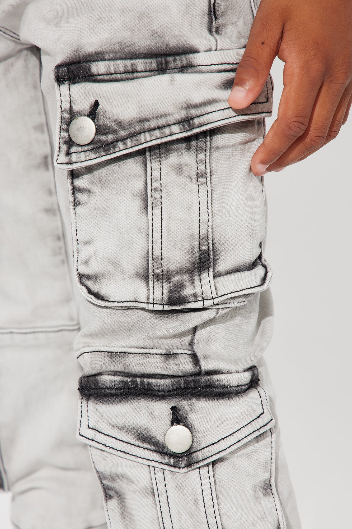 Mini This Is How We Roll Denim Jeans - Grey