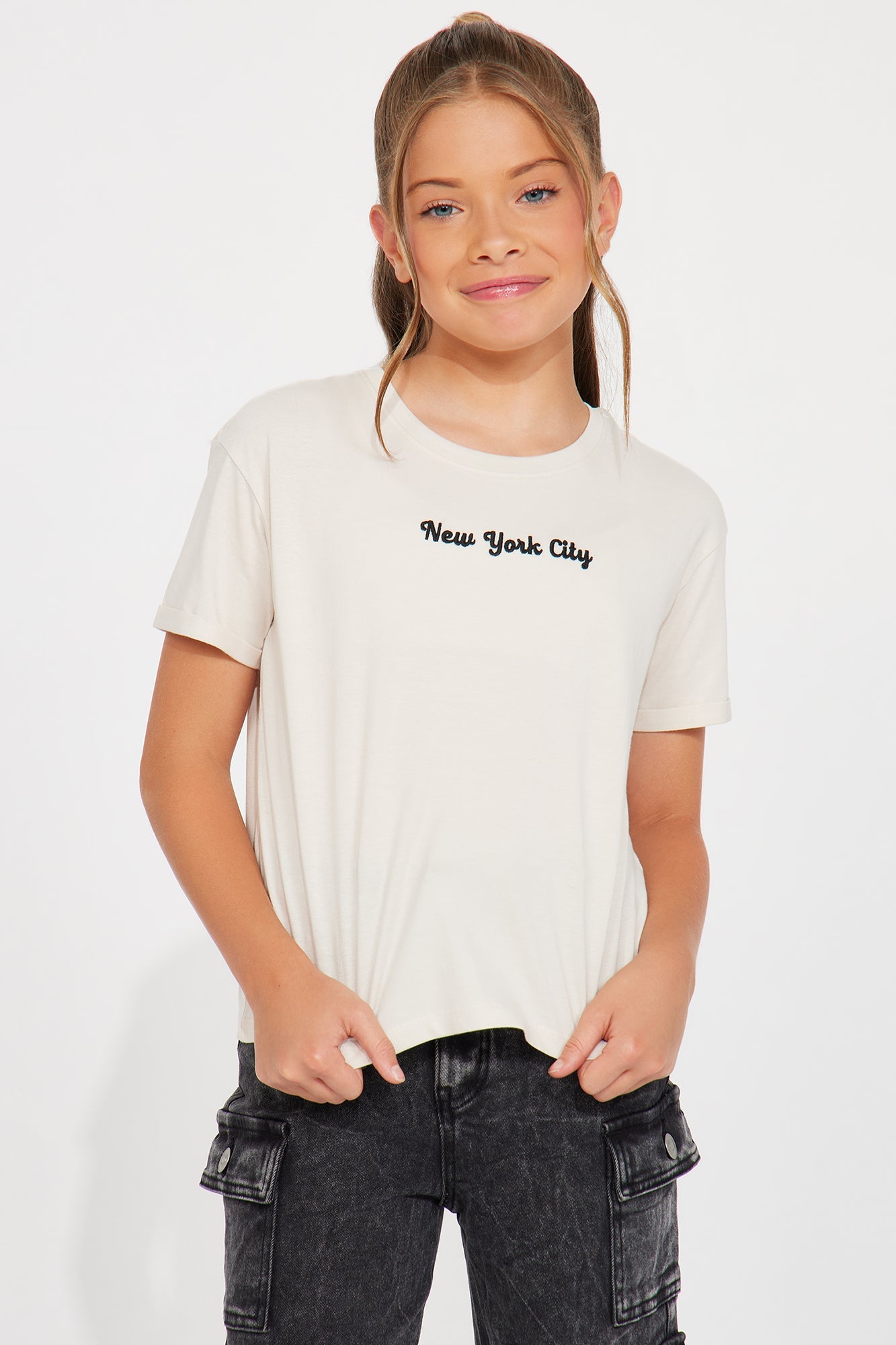 Mini New York City Butterfly Tee - Grey