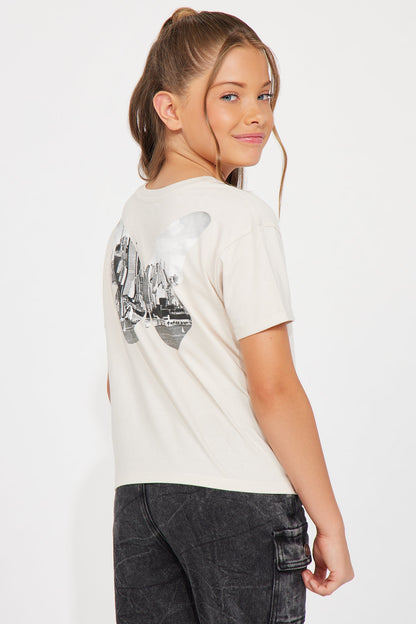 Mini New York City Butterfly Tee - Grey