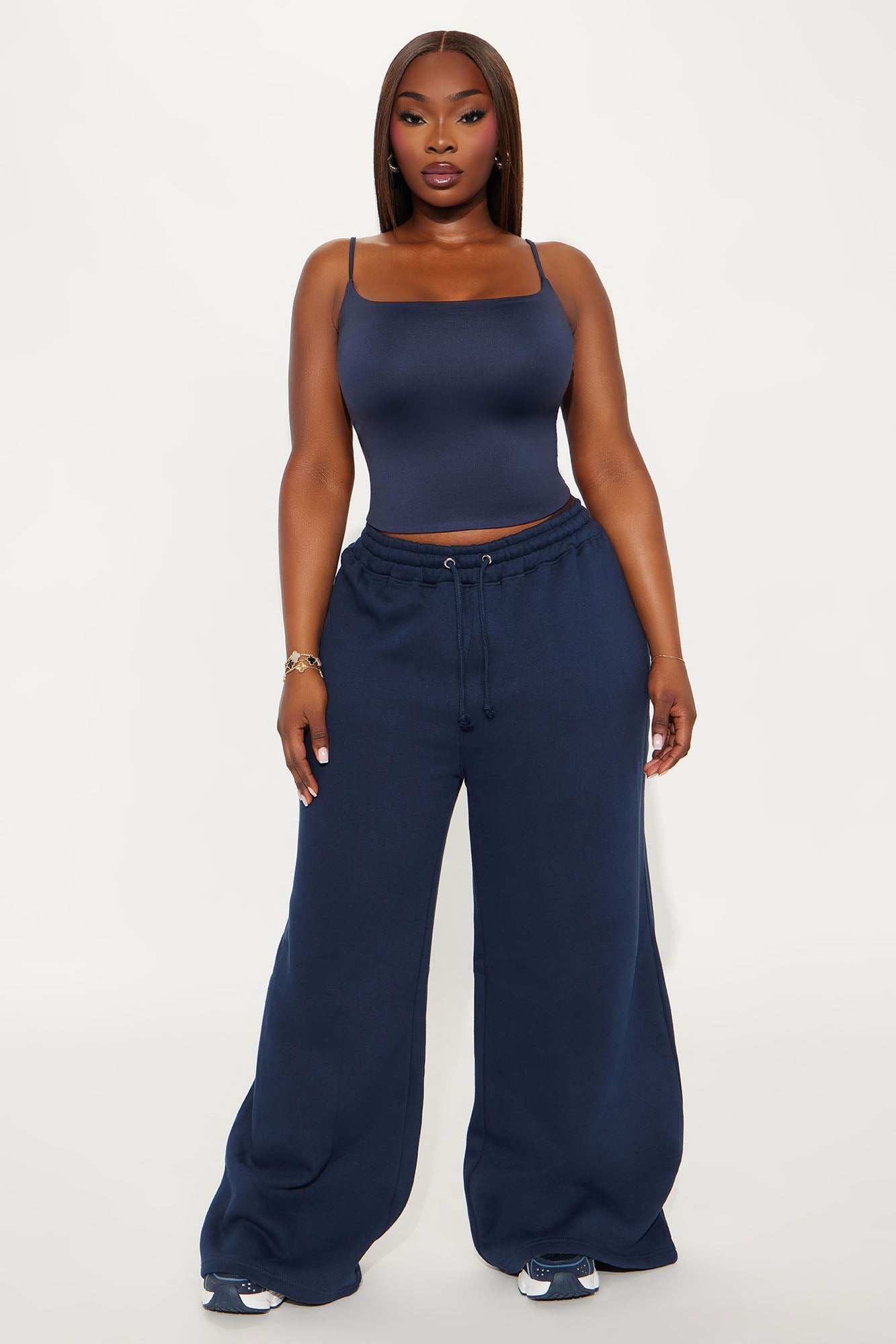 Contour Double Lined Cami Top - Navy