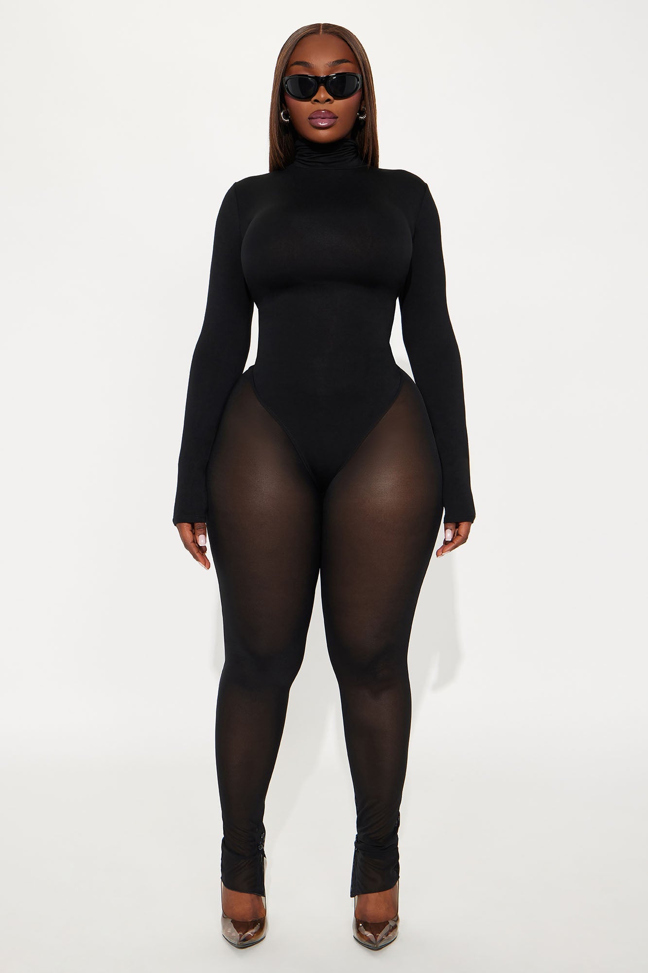 Modal Open Back Bodysuit - Black