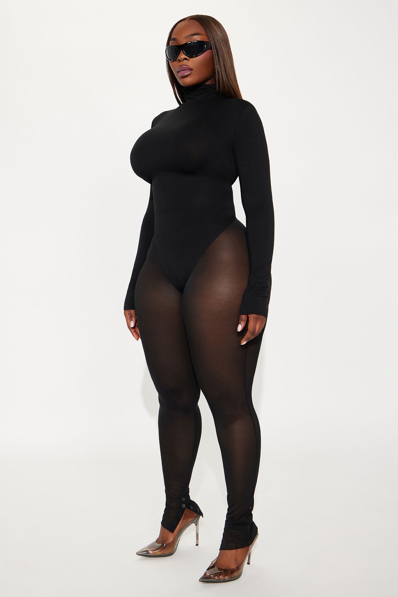 Modal Open Back Bodysuit - Black