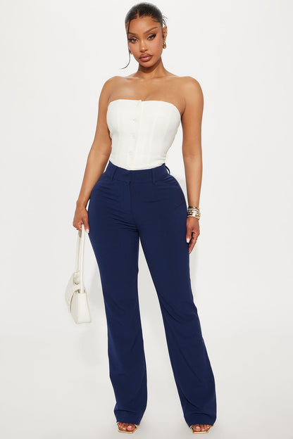 Tasha Dressy High Rise Pants - Navy