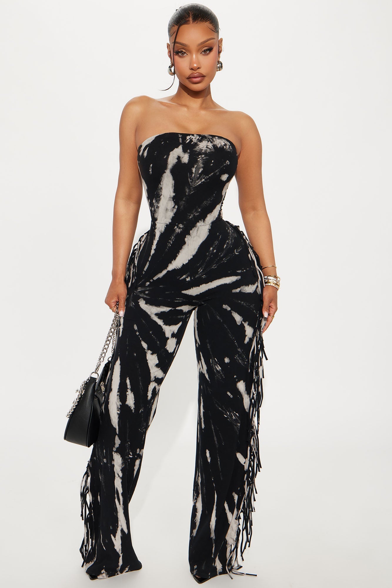Wait For Me Jumpsuit - Black/combo