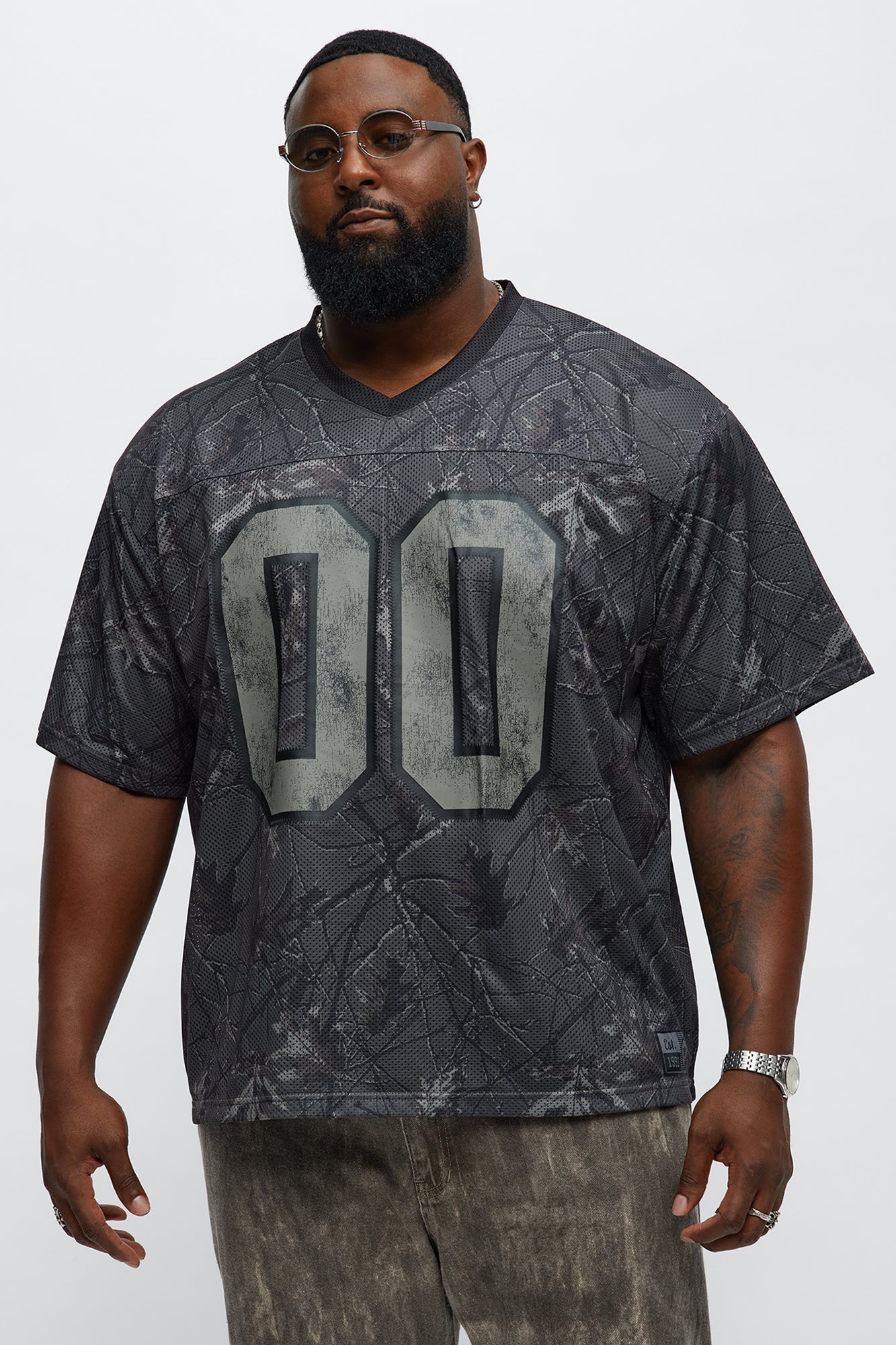 Short Sleeve Camo Jersey - Black