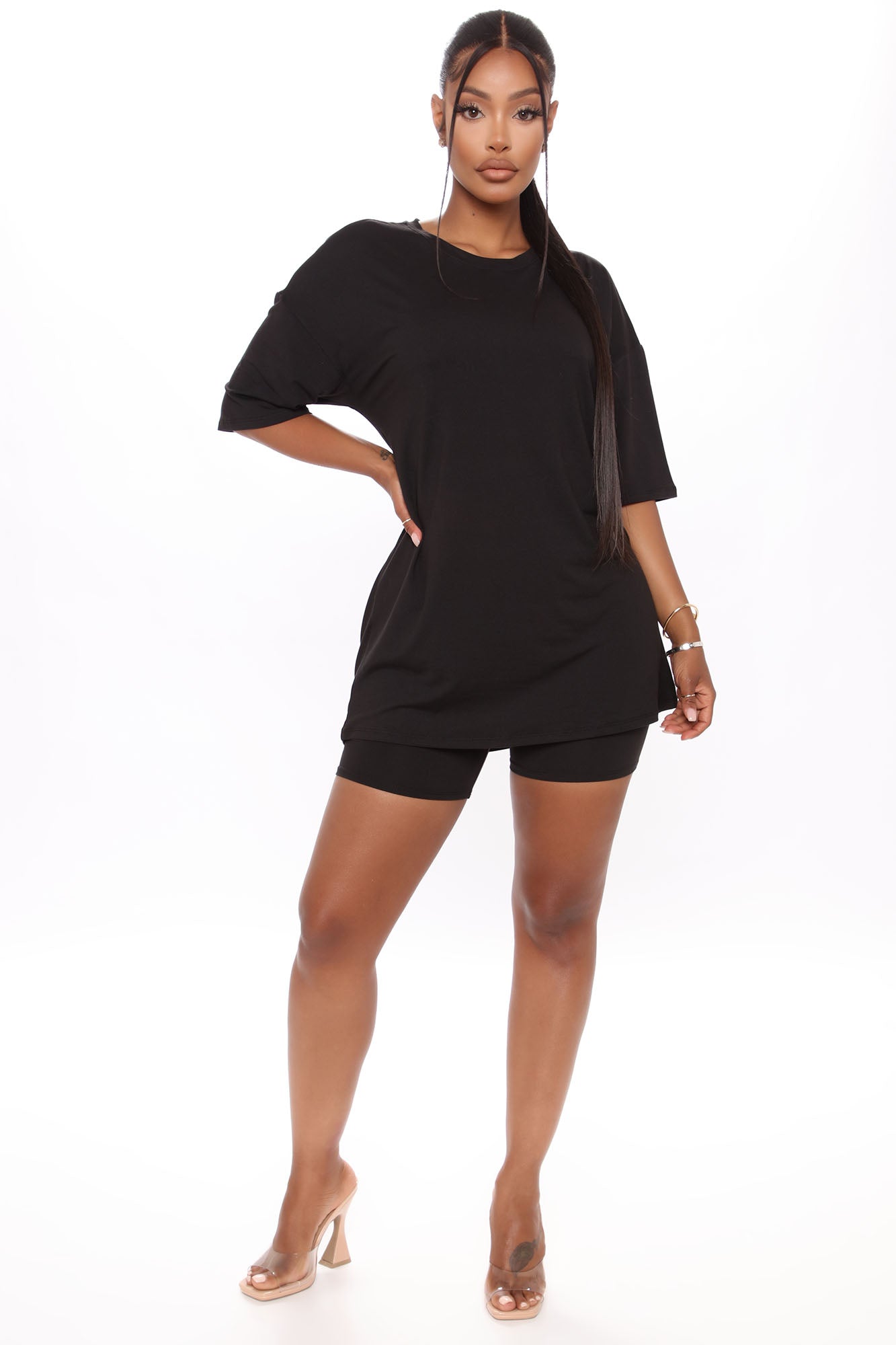 Weekend Vibes Short Set - Black