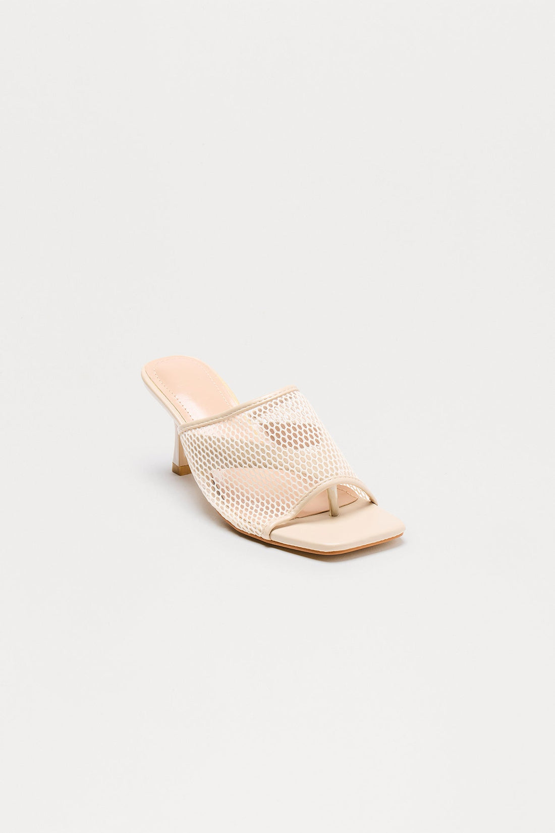 Kayson Fishnet Mules - Beige