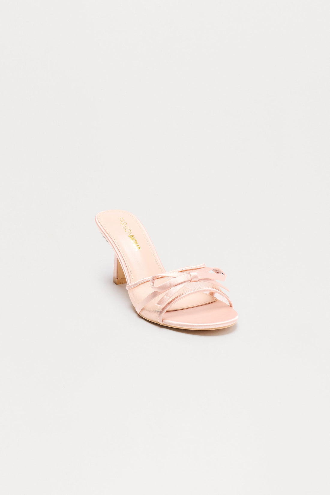 Devotion Mesh Bow Mules - Blush