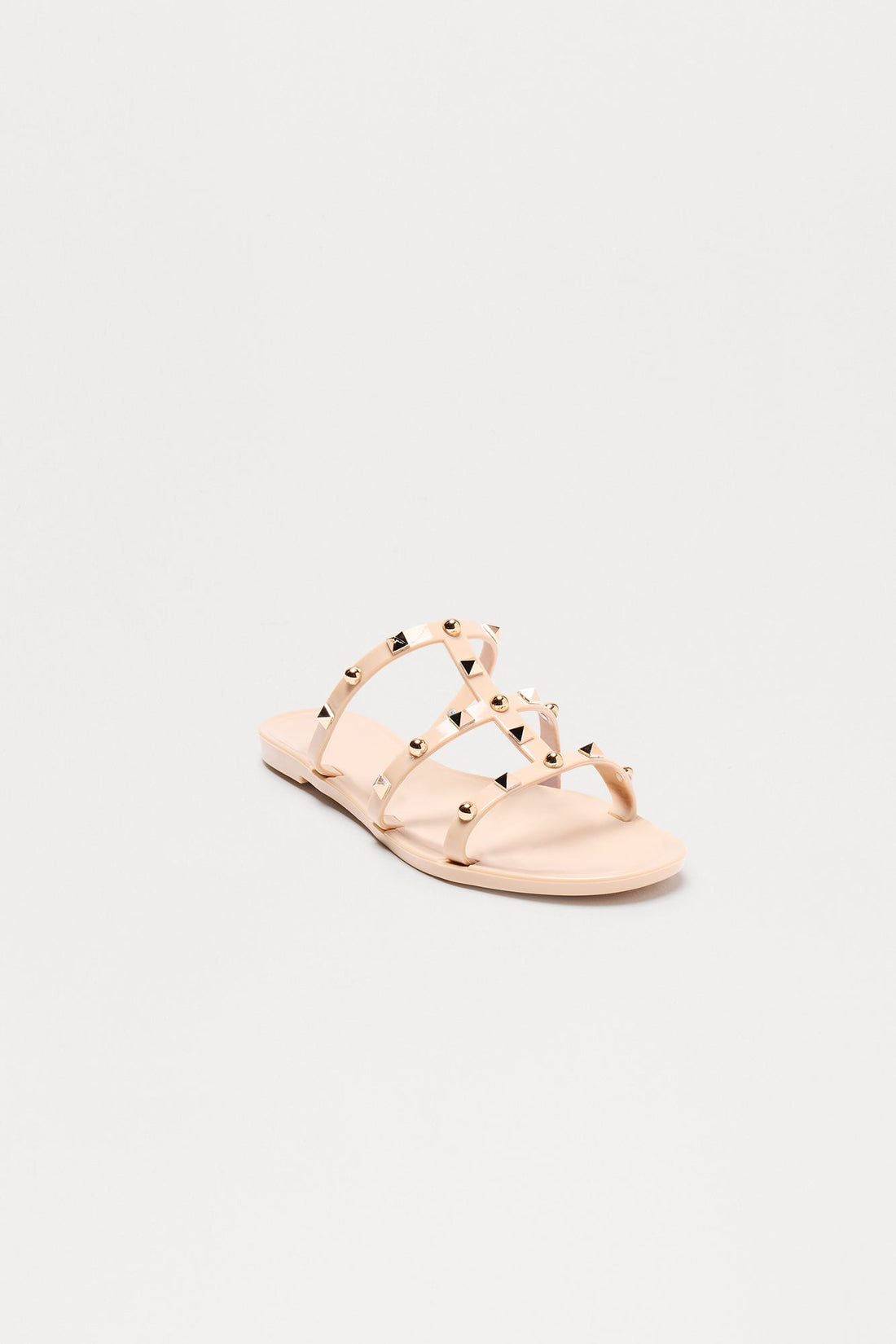 Eira Studded Sandals - Beige