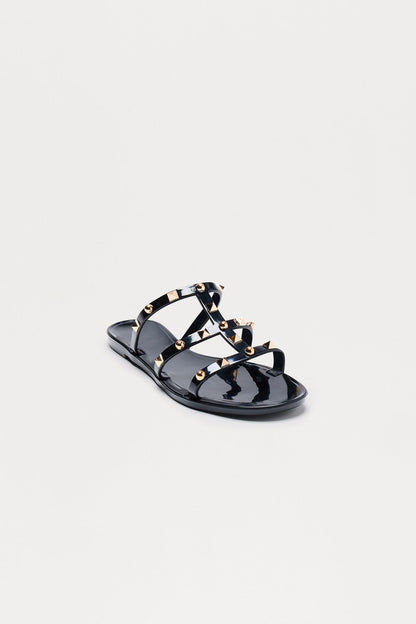 Eira Studded Sandals - Black