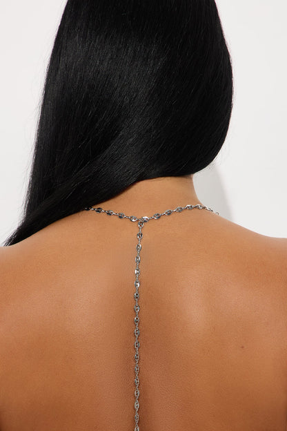 Shared Moments Mesh Backless Jumpsuit - Blue/combo