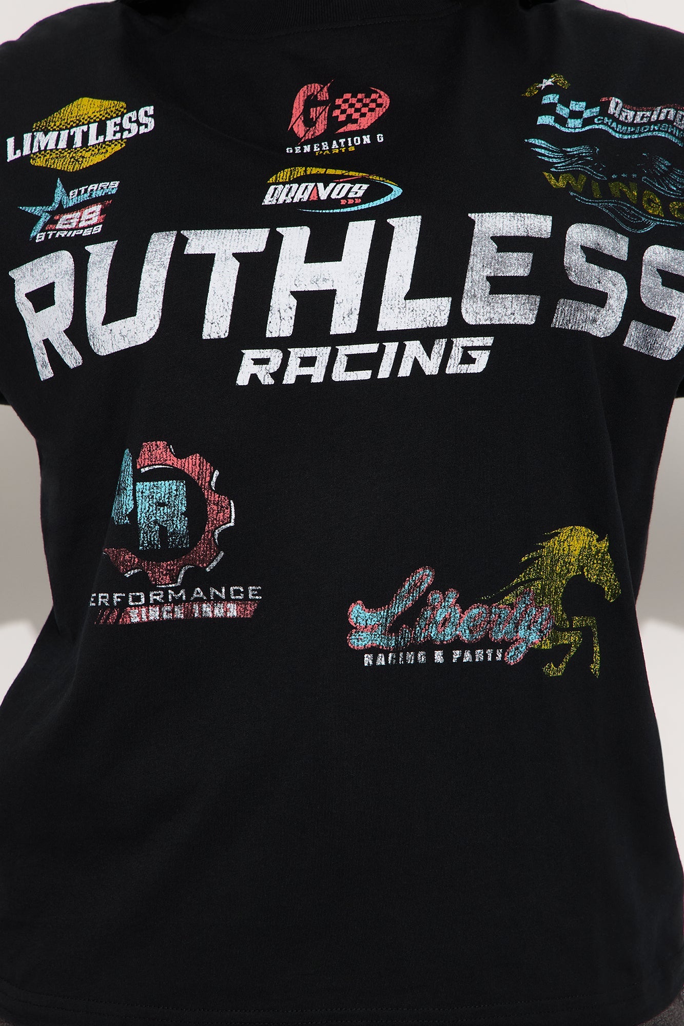 Ruthless Racing Washed Tee - Black