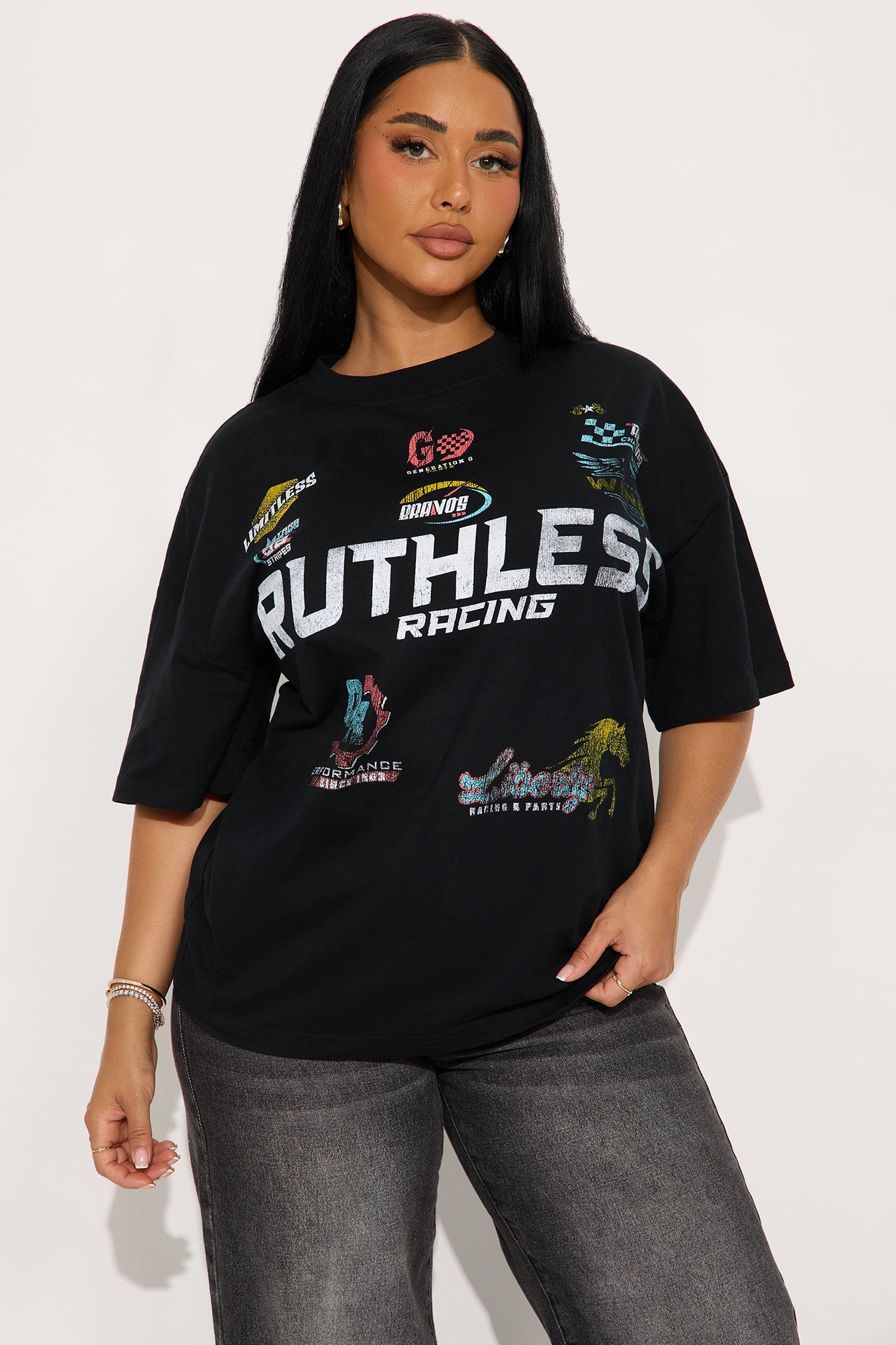 Ruthless Racing Washed Tee - Black