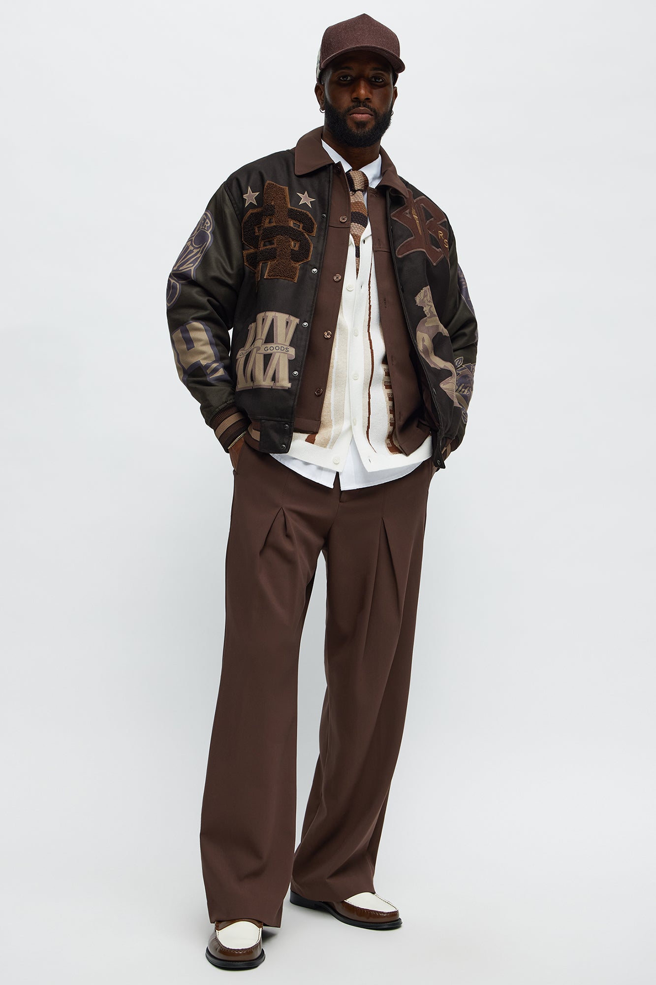 We Are The Champions Varsity Jackets - Brown Combo
