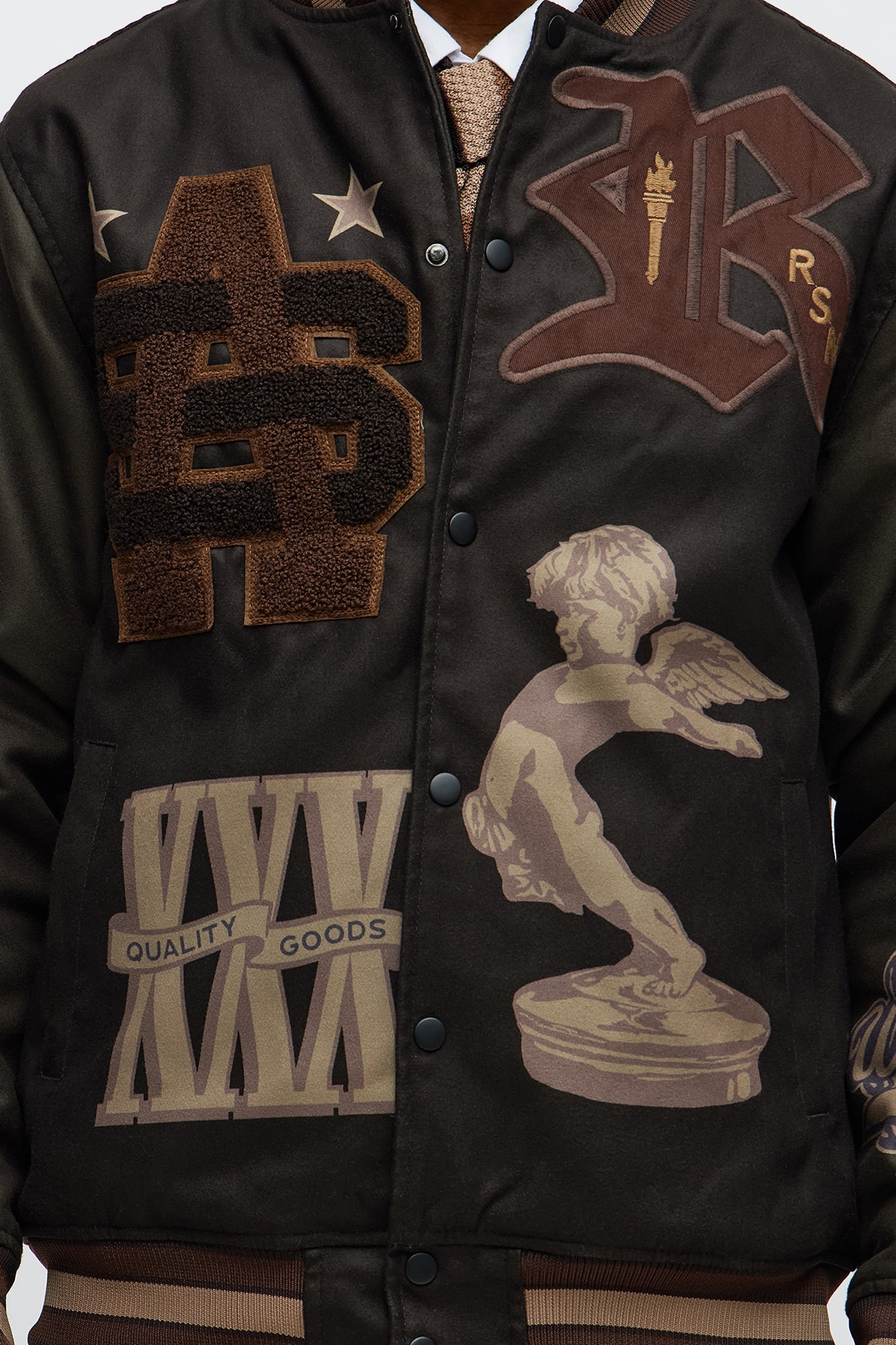We Are The Champions Varsity Jackets - Brown Combo