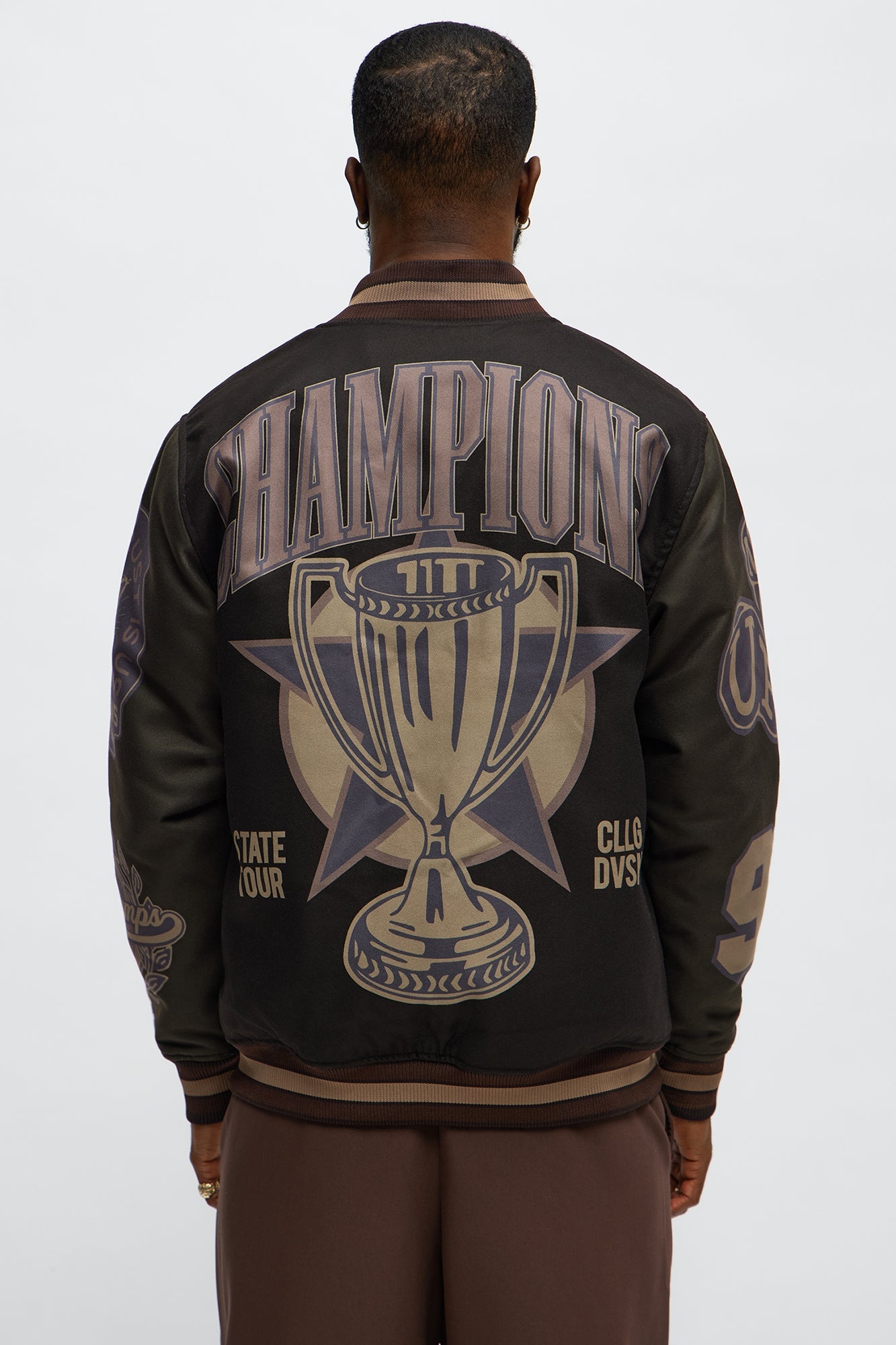 We Are The Champions Varsity Jackets - Brown Combo