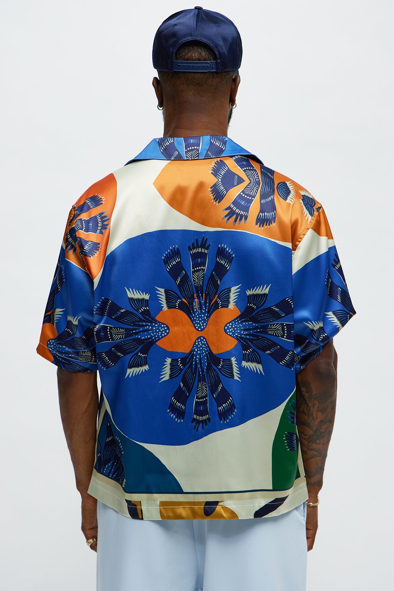 Relaxed Sea Vibe Cuban Collar Button Up Shirt - Multi Color