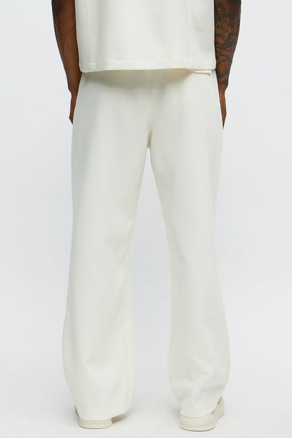 Ronan High Waisted Pleated Trousers - Cream