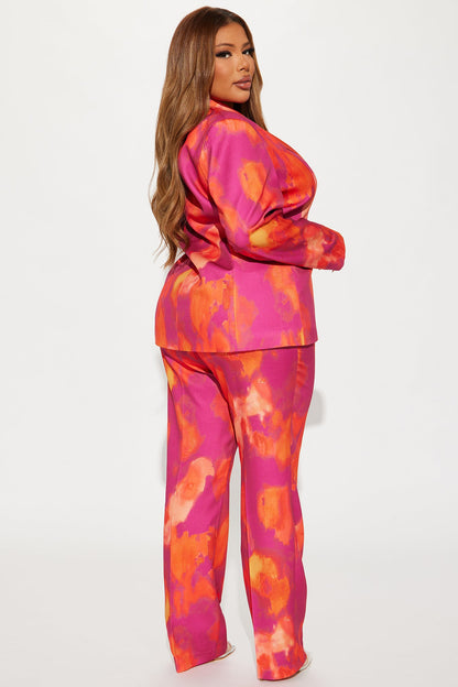Alexandria Pant Set - Pink/combo