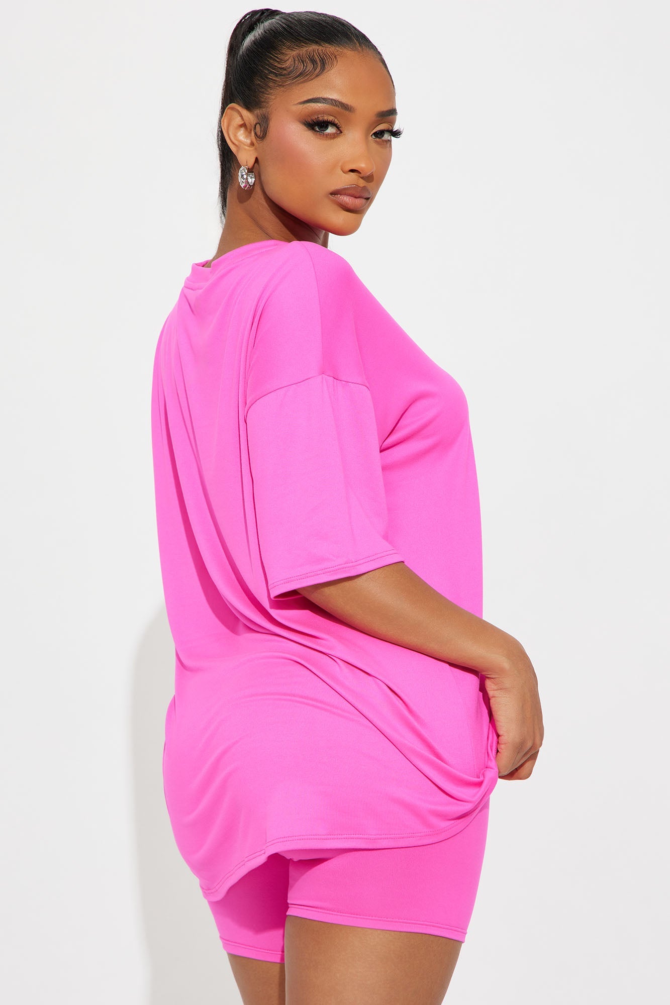 Weekend Vibes Short Set - Bubblegum Pink