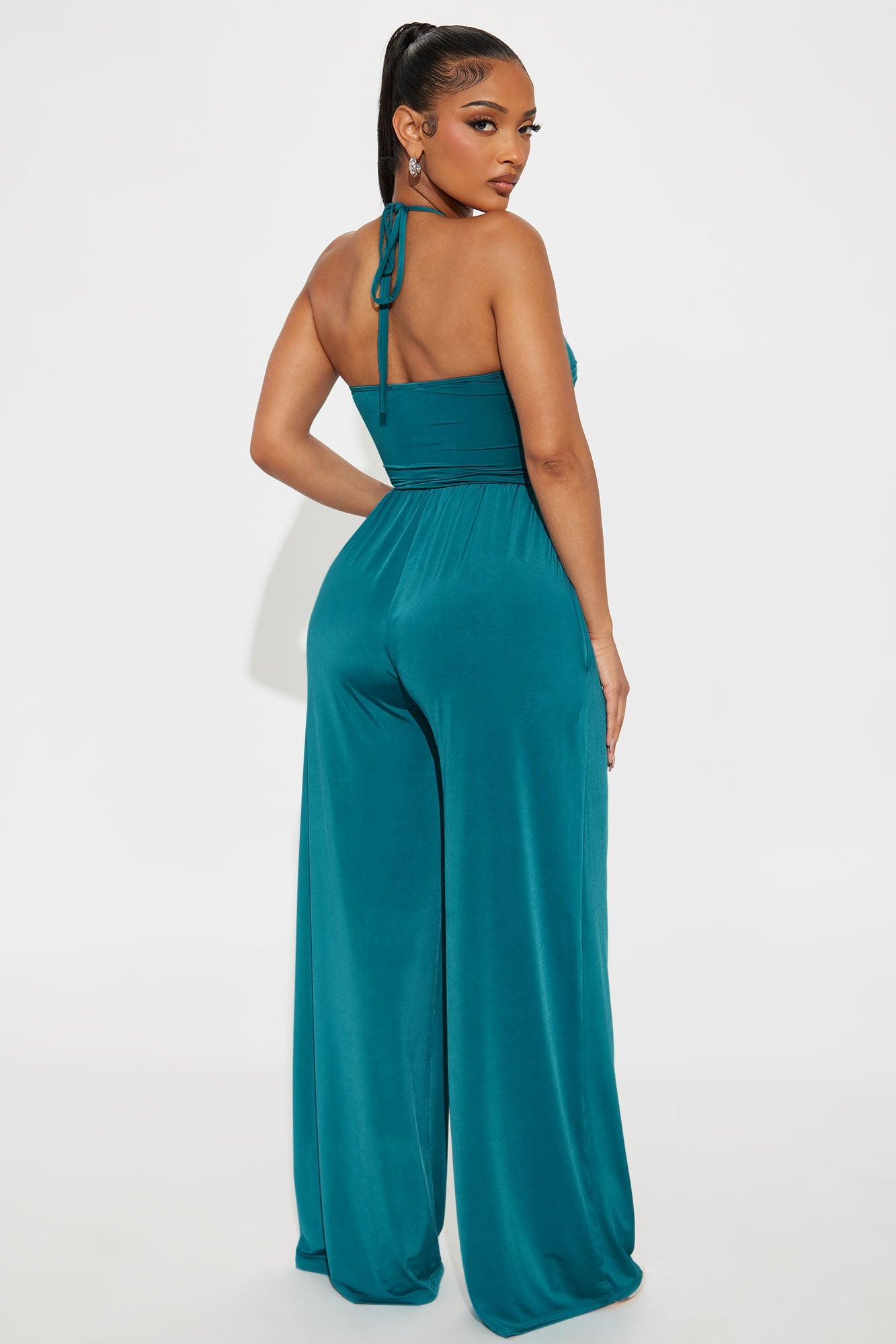 Living A Fairytale Halter Jumpsuit - Teal