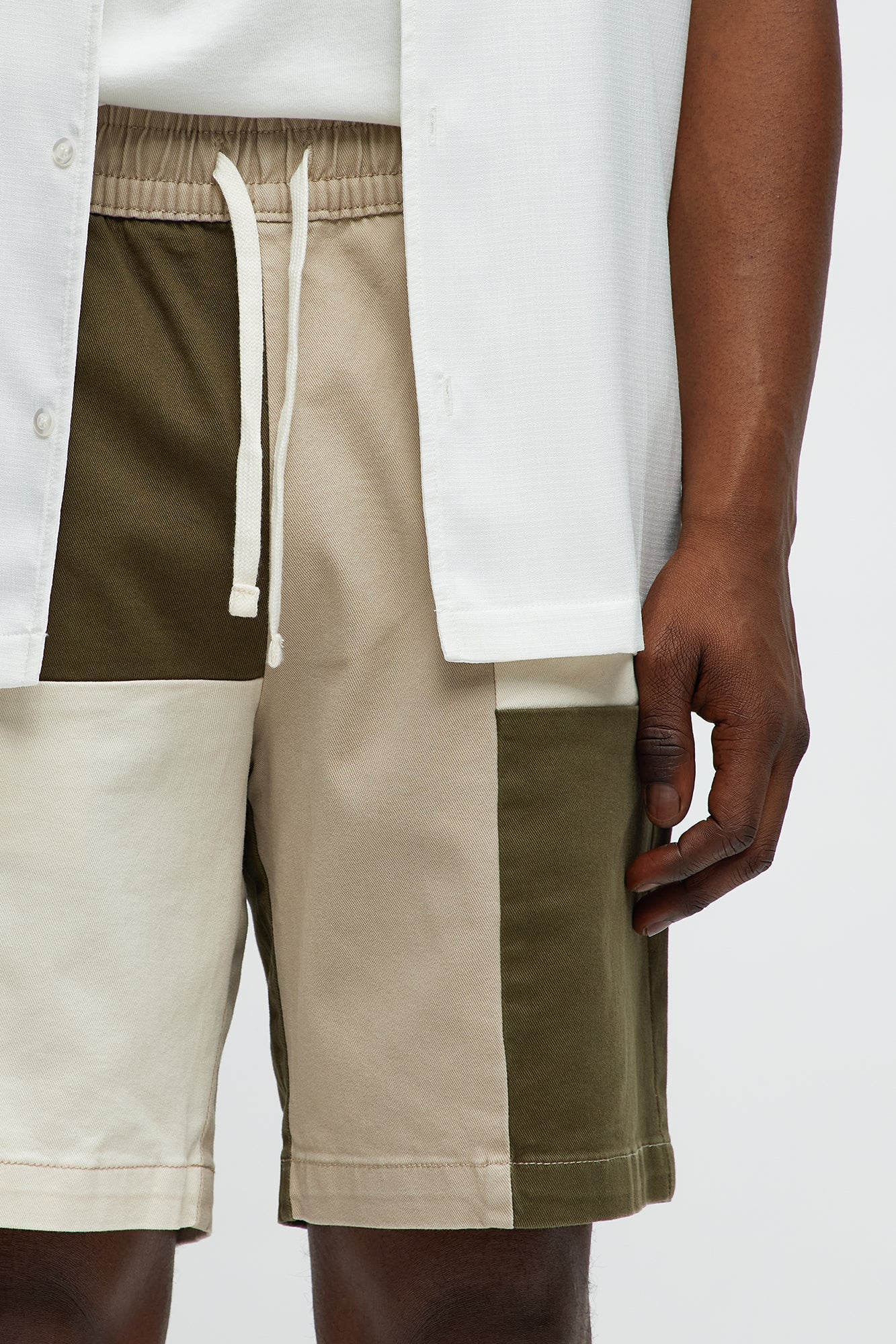 Blocked Again Shorts - Olive/combo