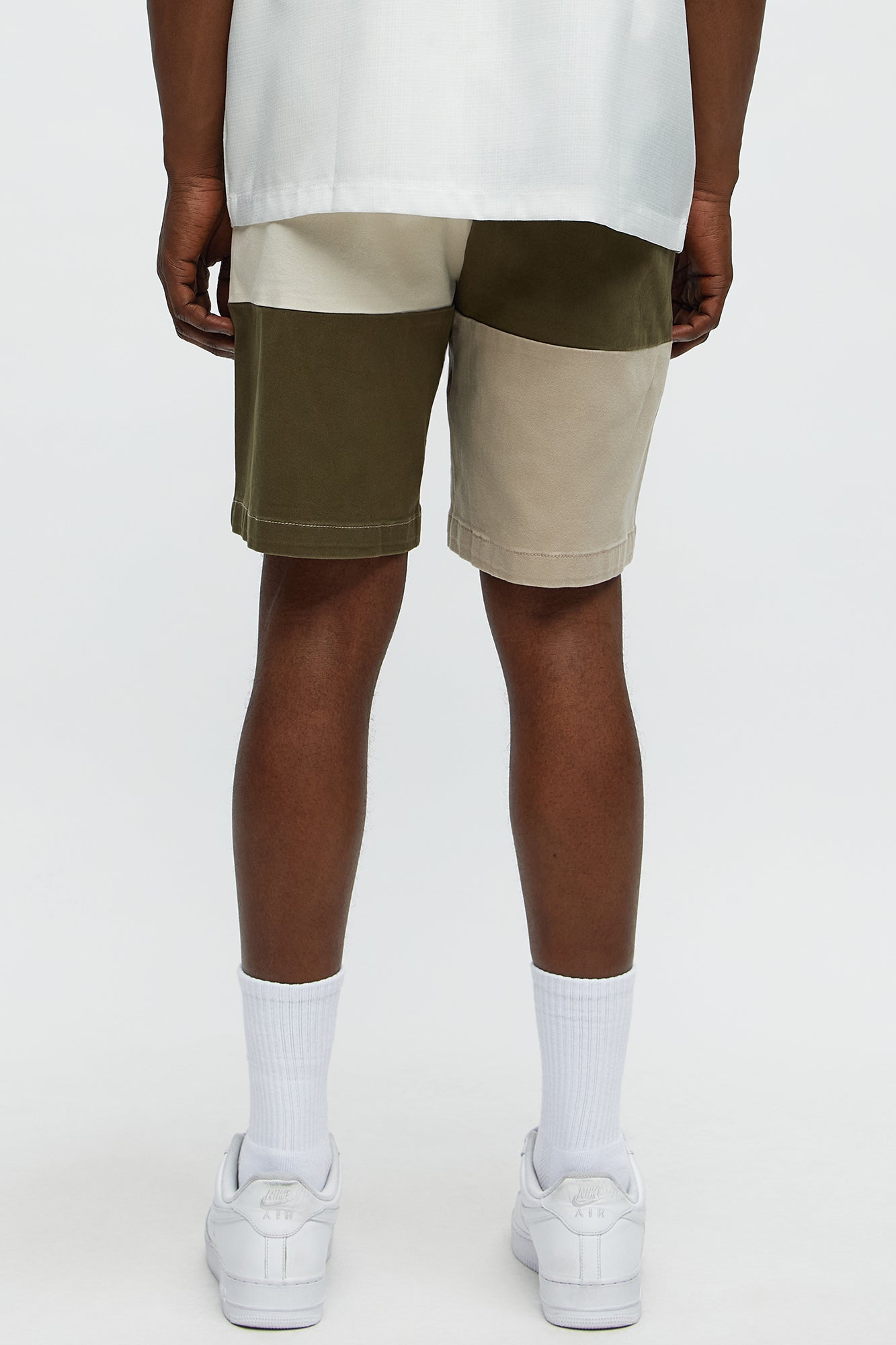 Blocked Again Shorts - Olive/combo