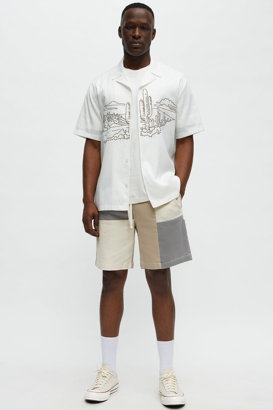 Blocked Again Shorts - Grey/combo