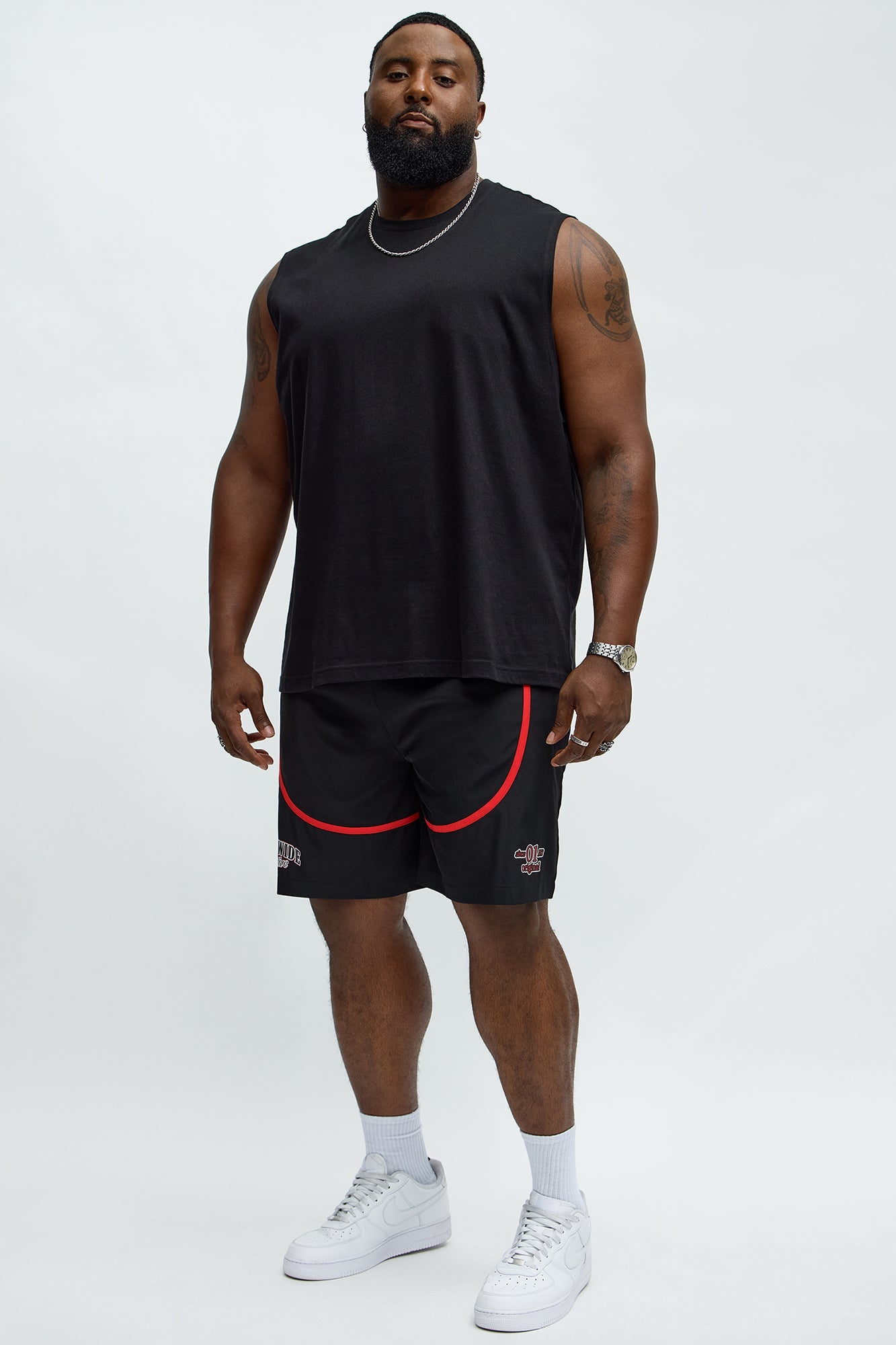 Relaxed 83 Contrast Binding Shorts - Black
