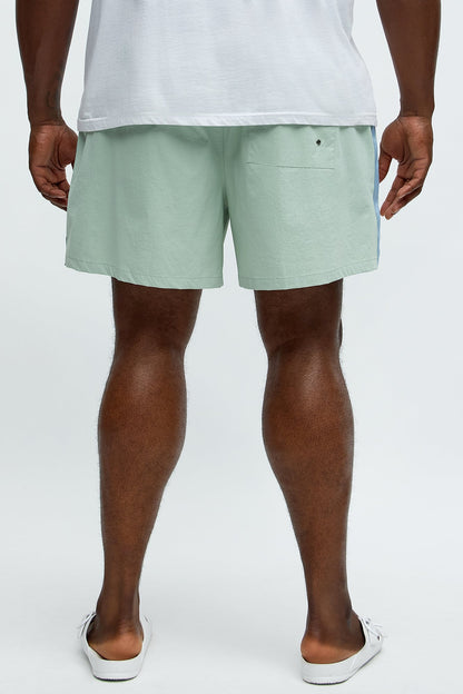 Chateau Essence Taped Swim Mid Trunk - Sage/combo