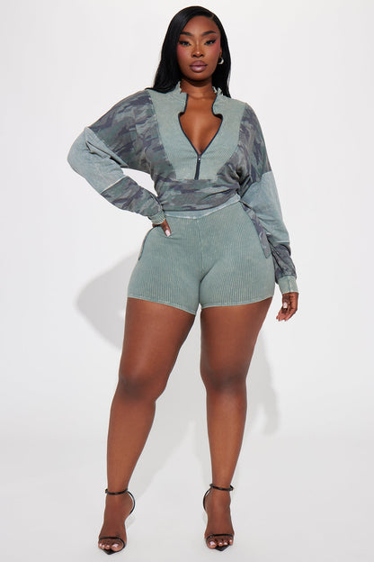 Off Duty Romper - Camouflage