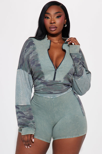 Off Duty Romper - Camouflage
