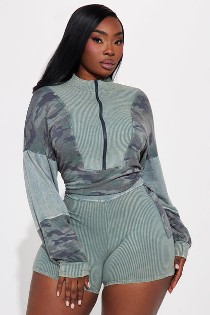 Off Duty Romper - Camouflage