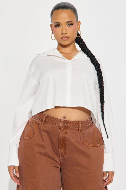 Not The Same Poplin Shirt - White