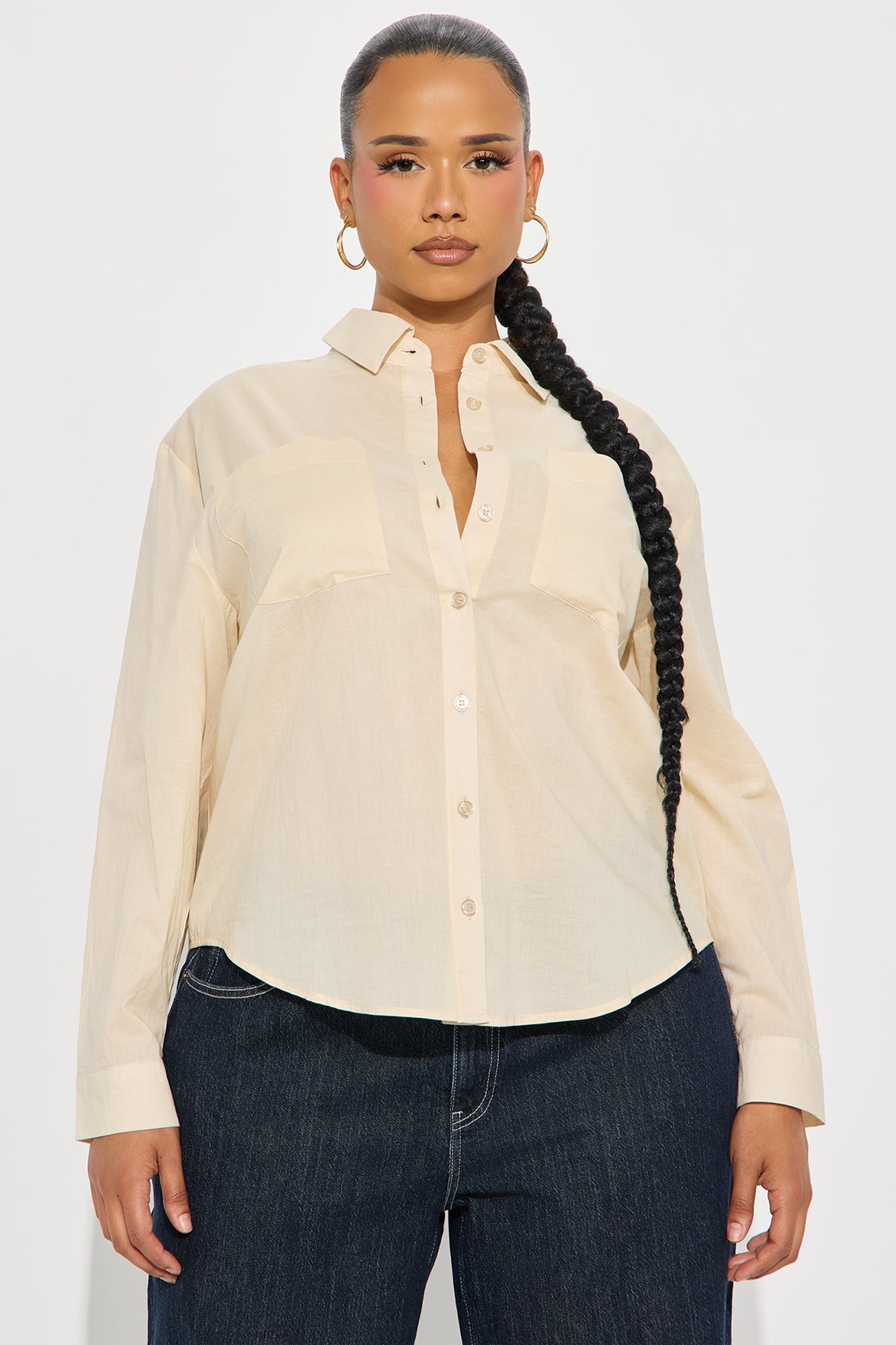 Simplicity Button Up Shirt - Taupe