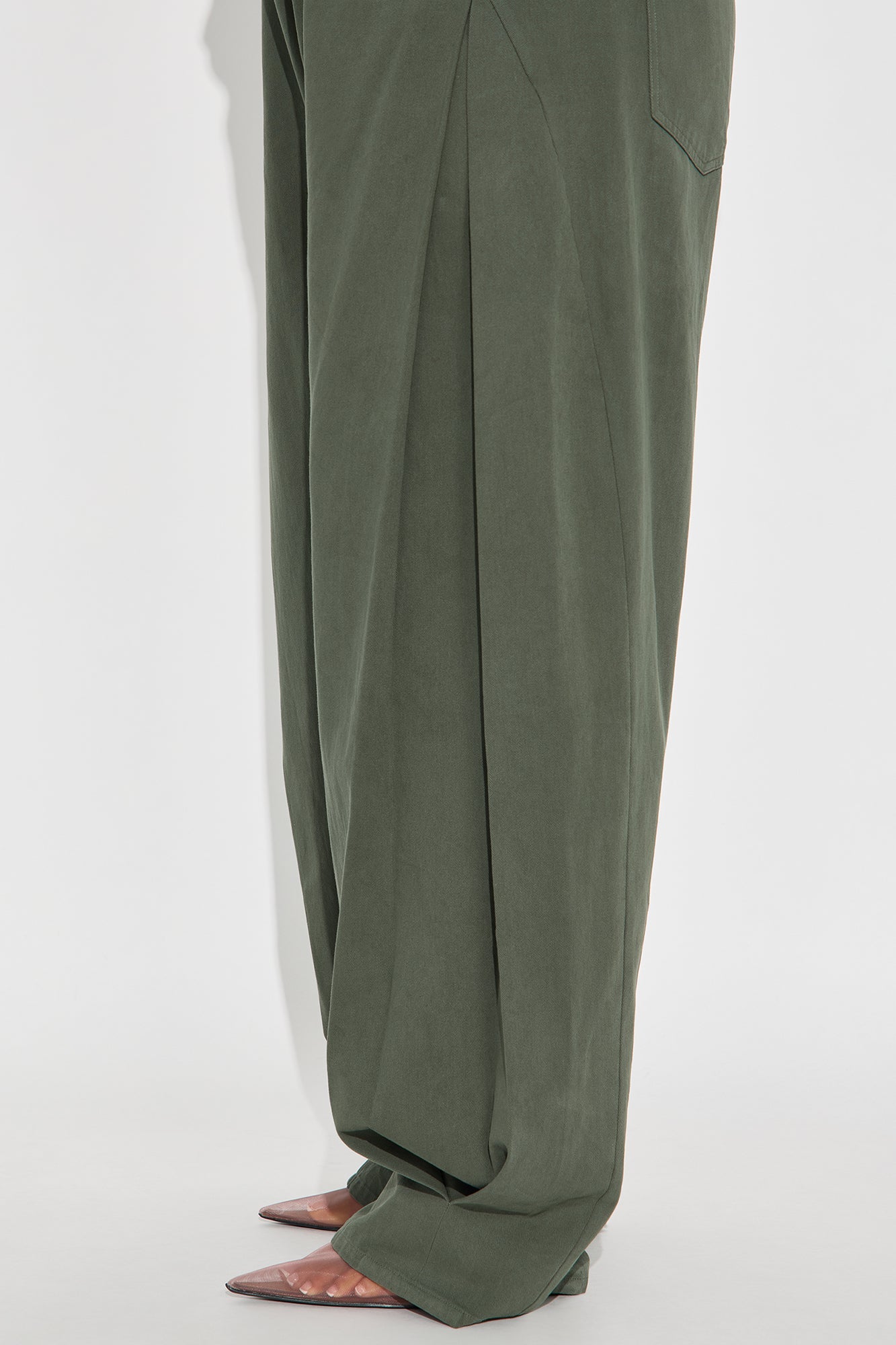 Alexis Barrel Leg Jumpsuit - Olive