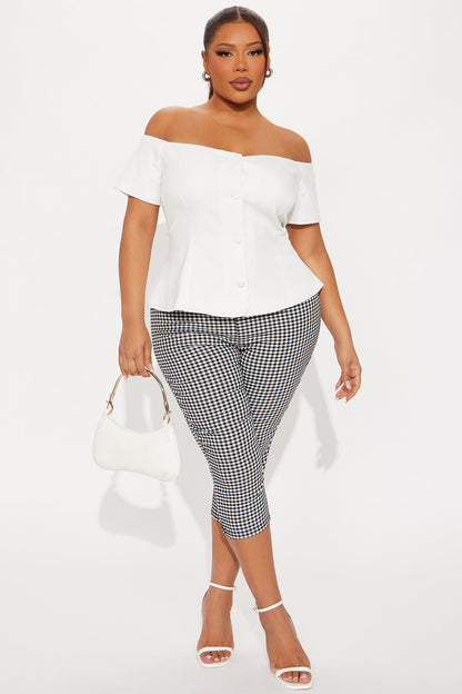 Where To Next Off Shoulder Blouse - White