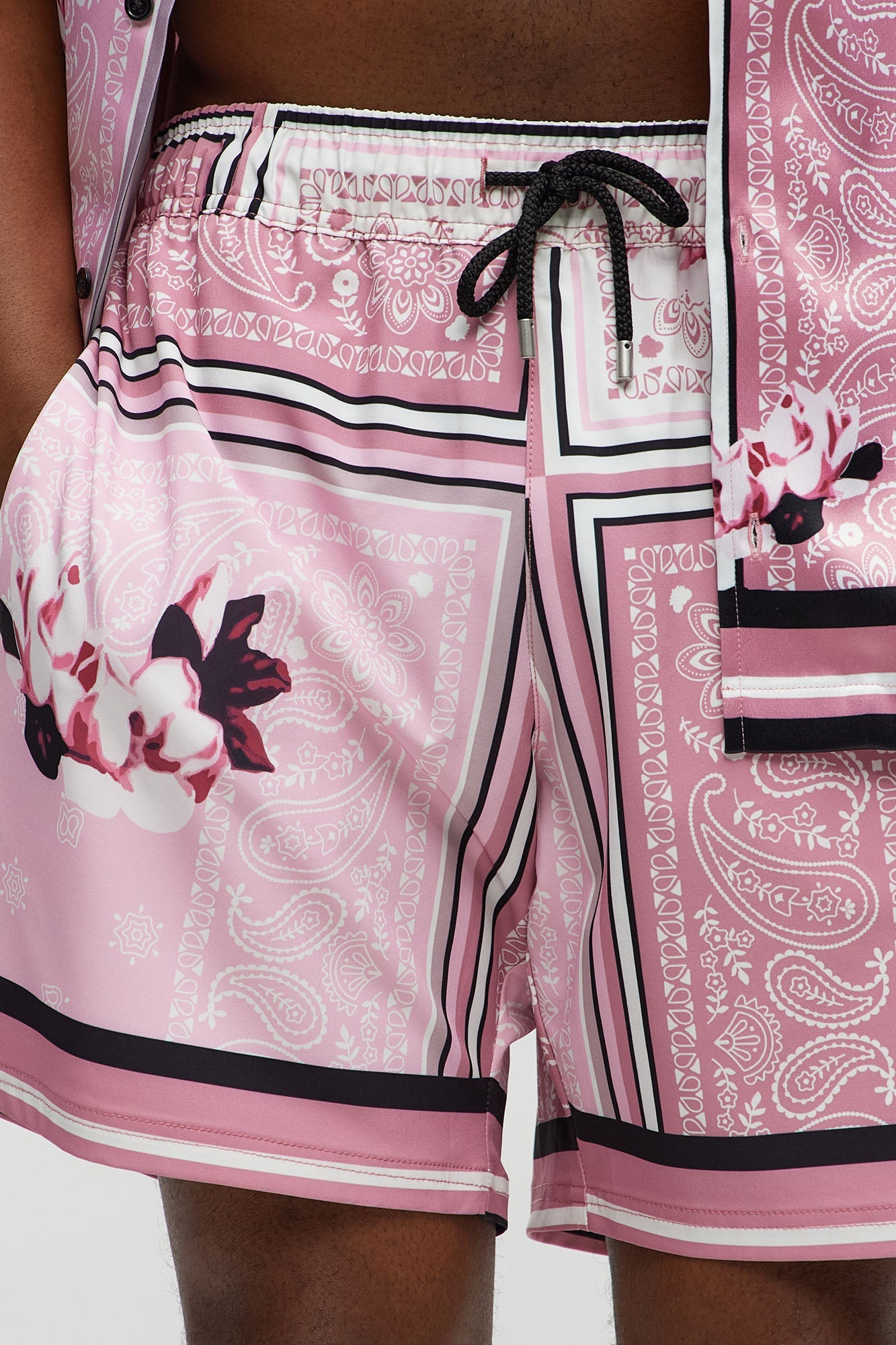 Paisley Drift Swim Classic Trunk - Pink/combo