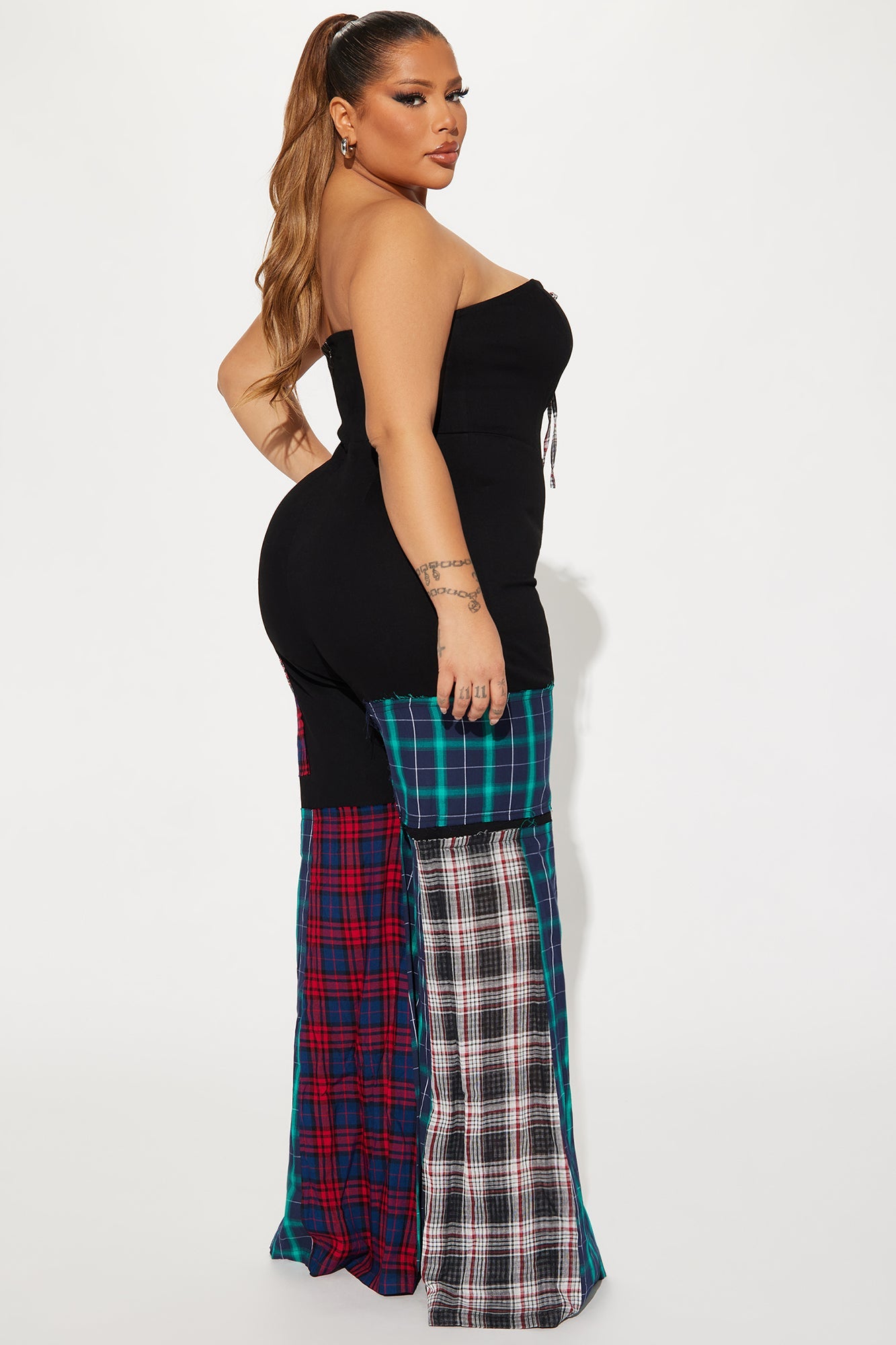 Ava Patchwork Jumpsuit - Black