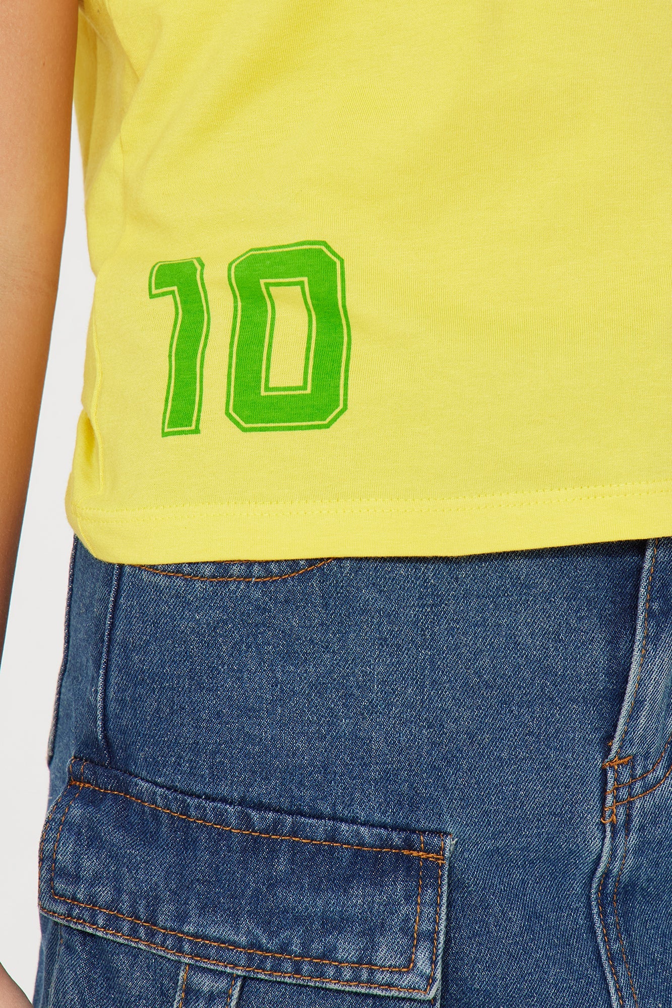 Mini Brazil Collared Short Sleeve Tee - Yellow
