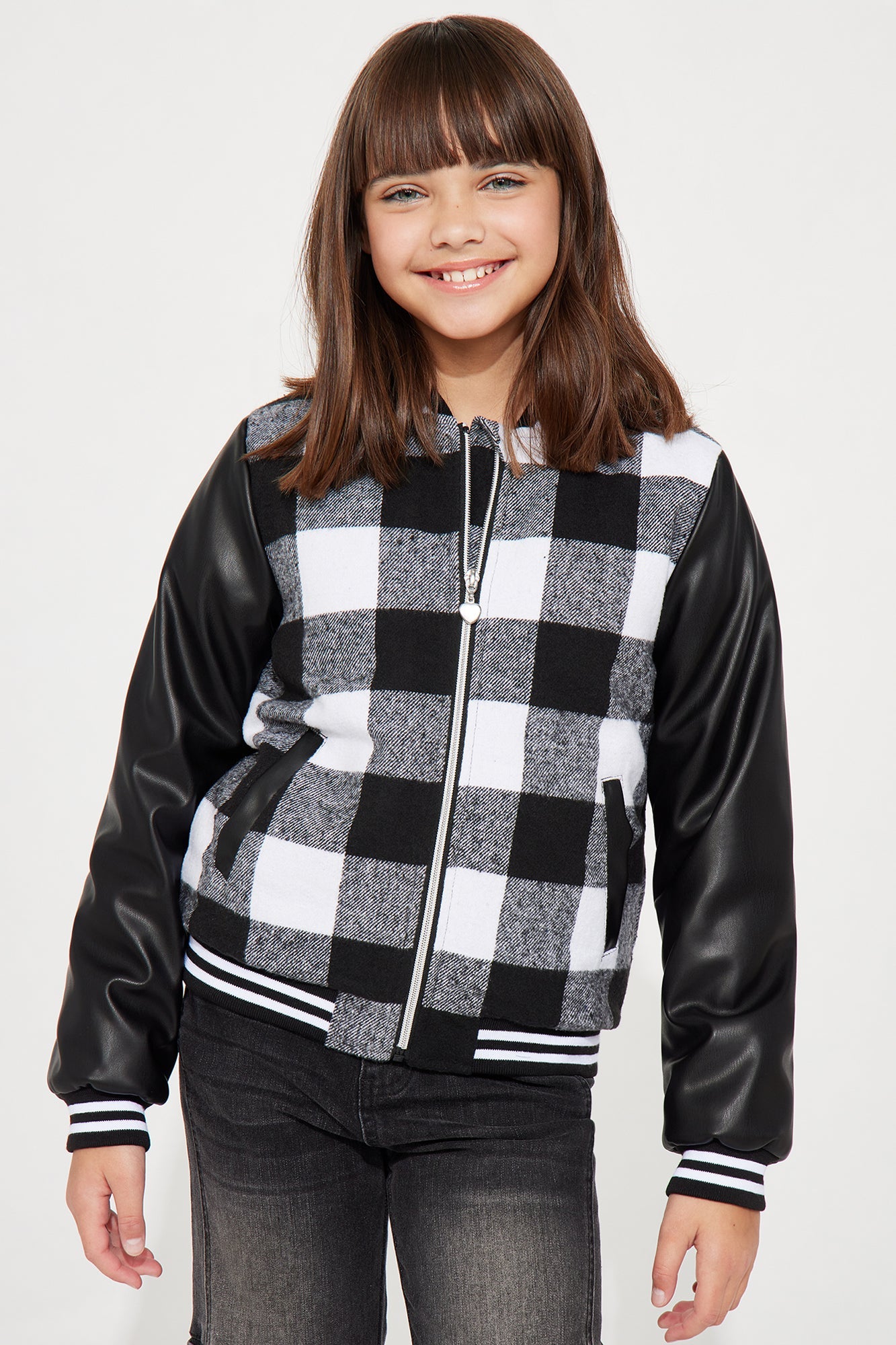 Mini Game On Bomber Jacket - Black/White