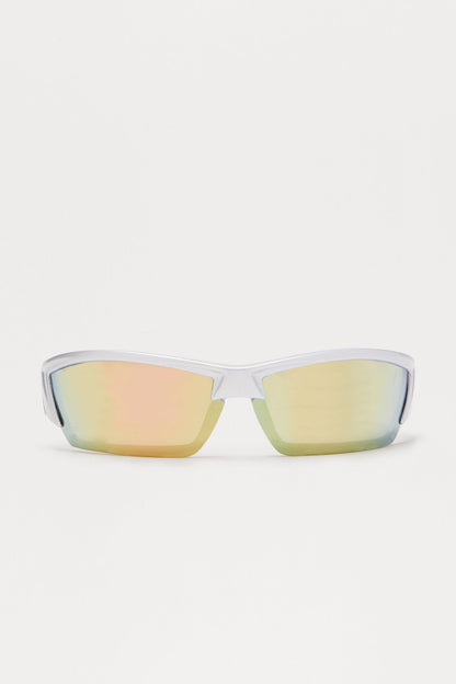Eye Catching Gaze Sunglasses - Silver