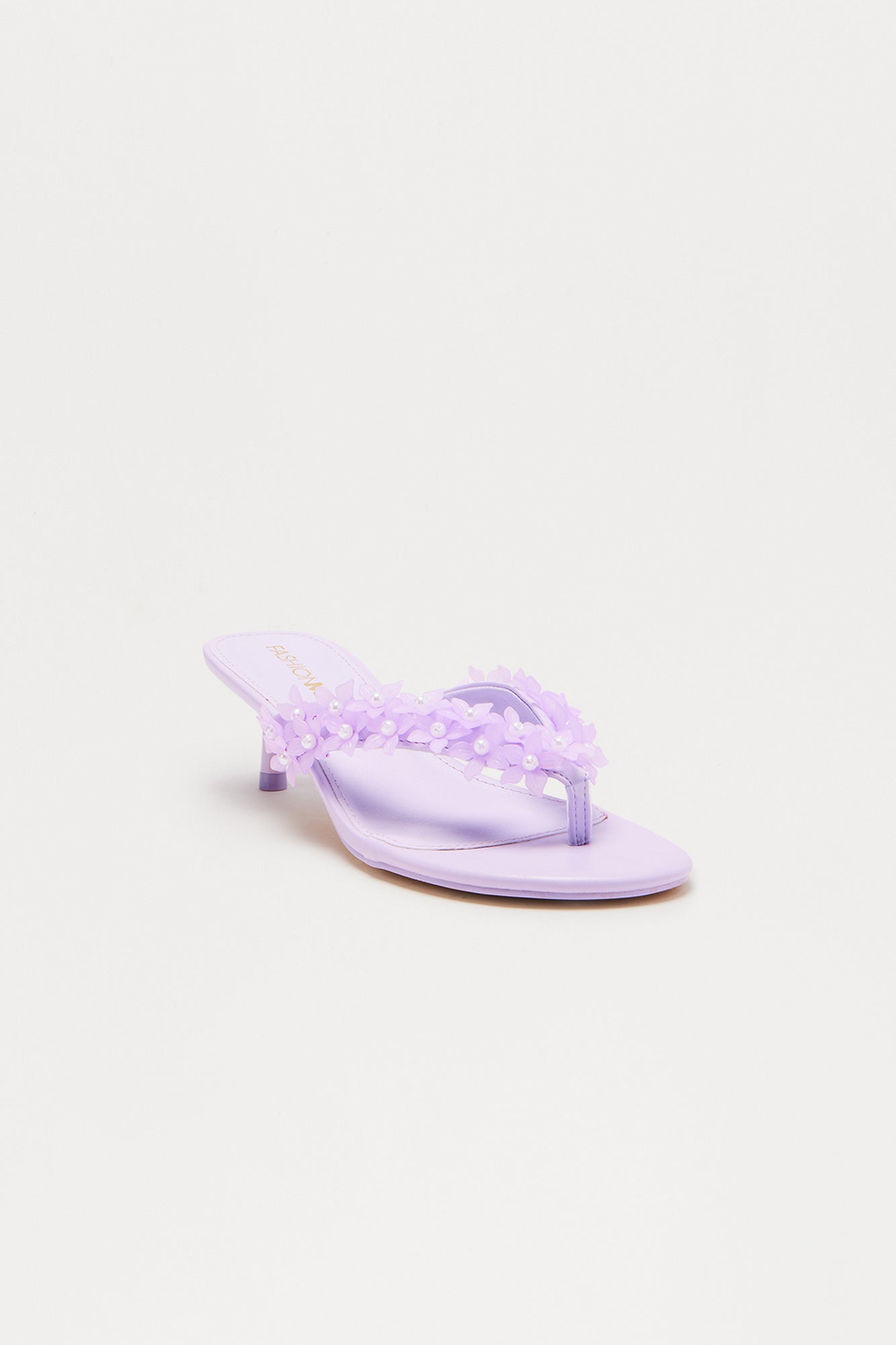 Chrishell Flower Thong Mules - Lavender