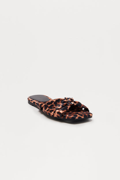 Maddie Knotted Strap Sandals - Leopard