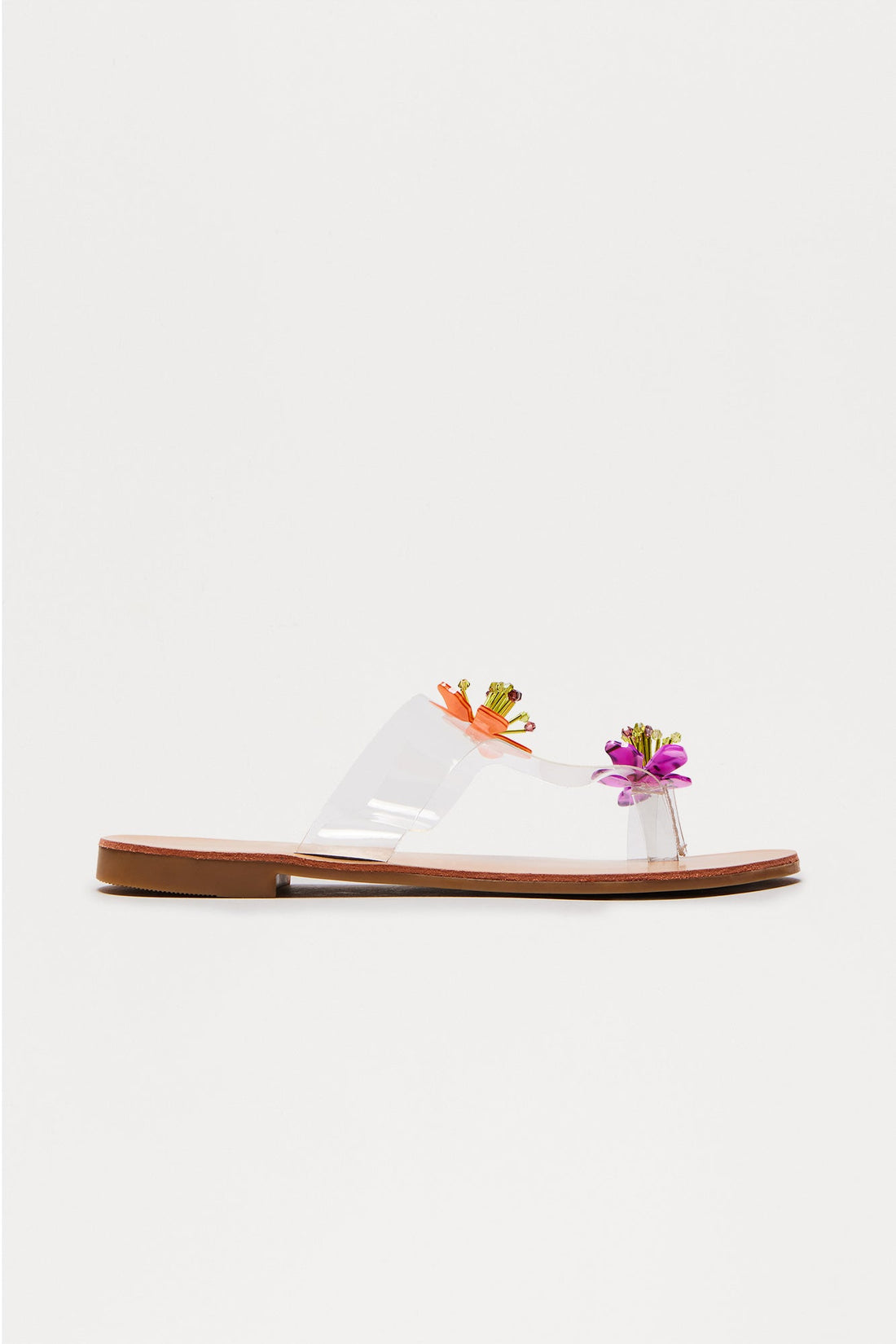 Petite Petals Toe Ring Flip Flops - Nude