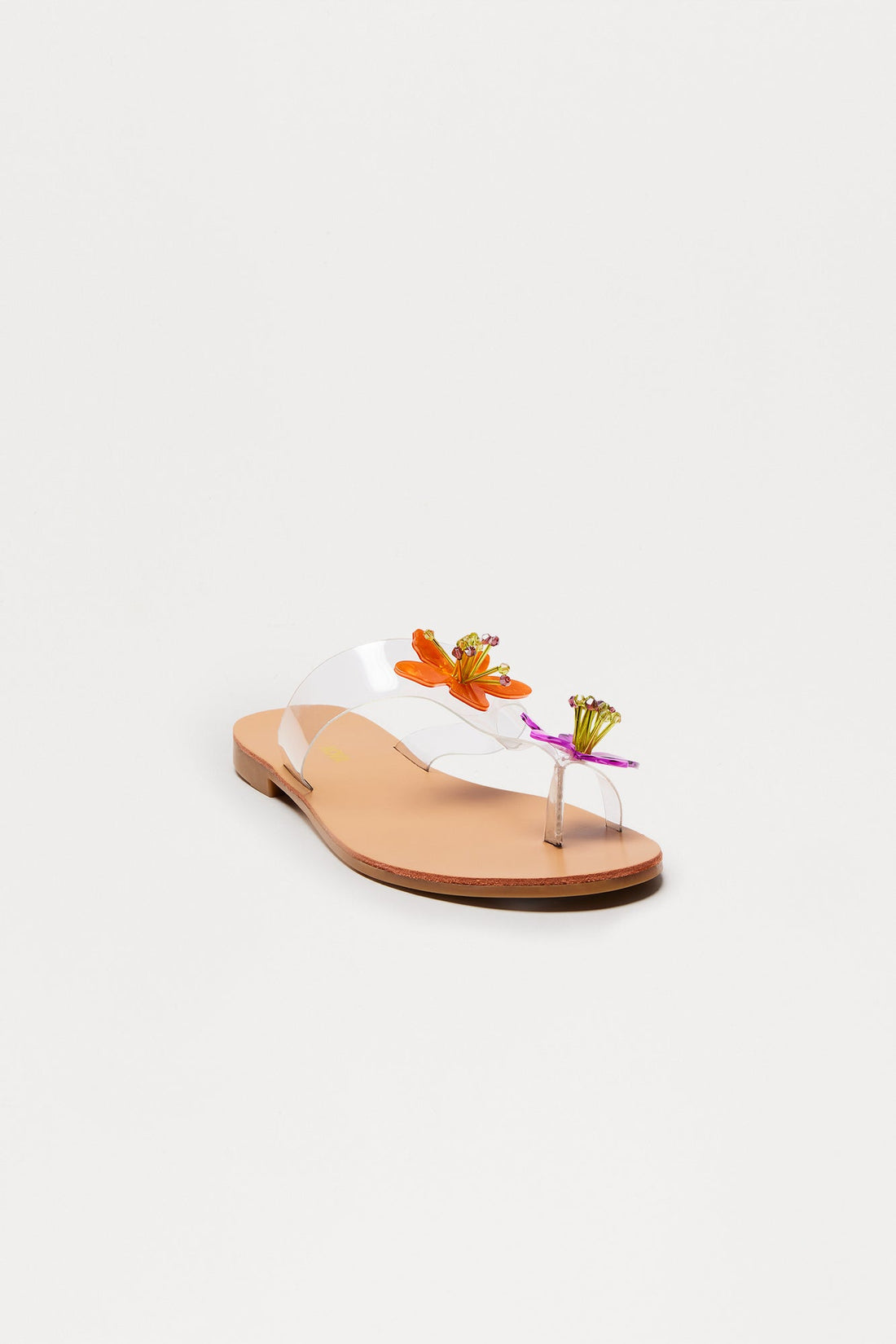 Petite Petals Toe Ring Flip Flops - Nude