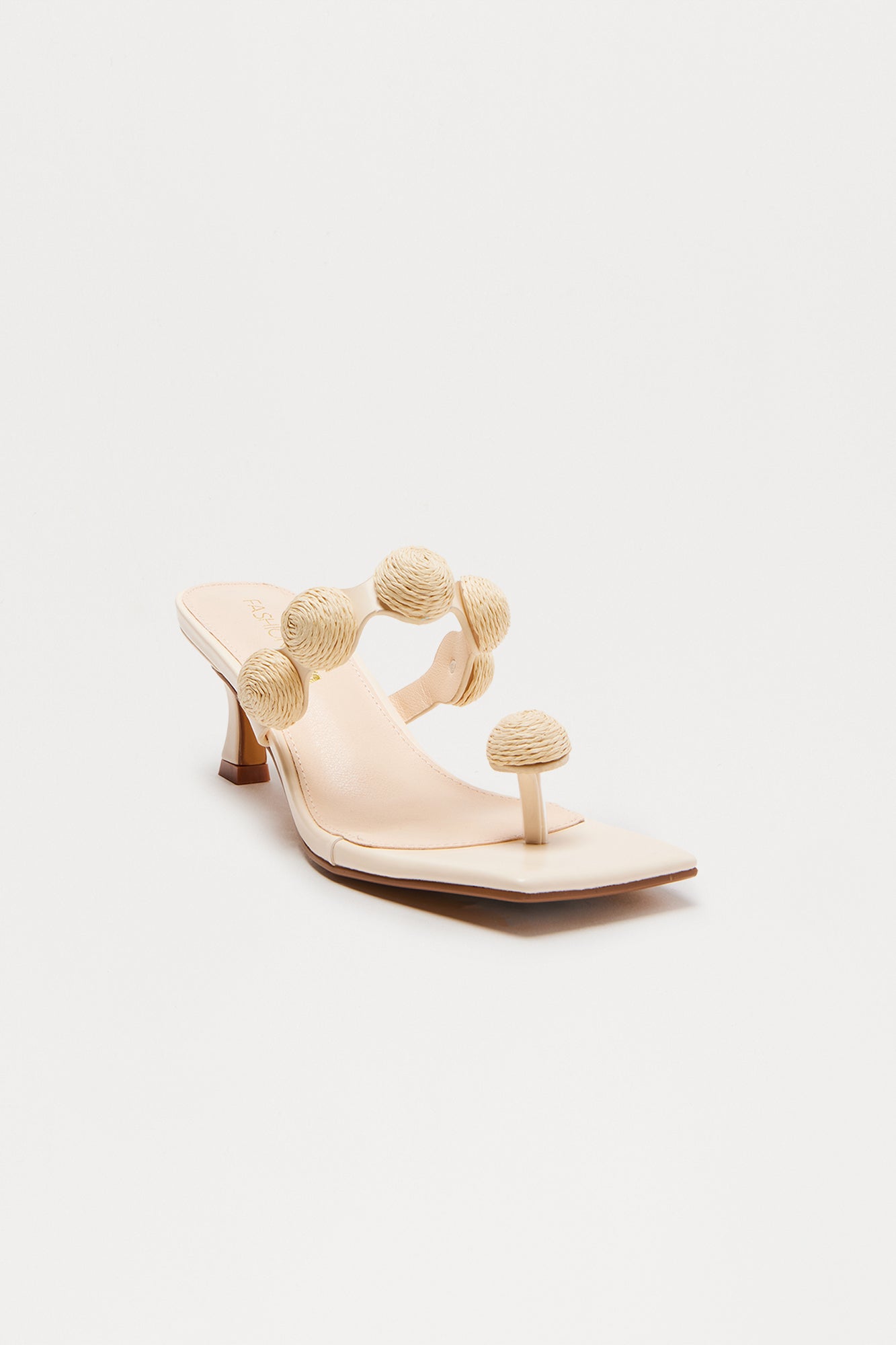 Kenya Toe Ring Kitten Heels - Natural