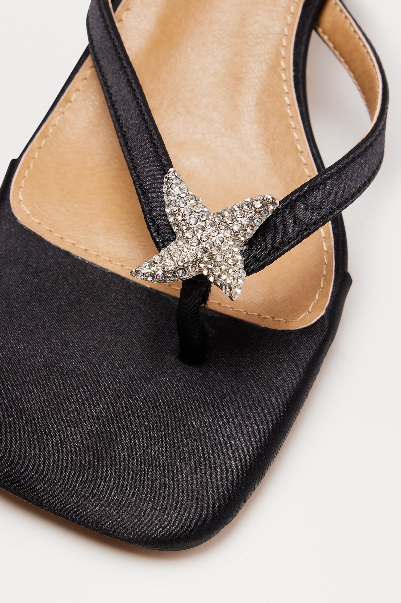 Ocean View Starfish Thong Mules - Black